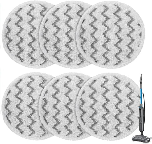 3897A Steam Mop Pads for Bissell SpinWave SmartSteam Scrubbing Steam Mop - Replacement Rotating Mop Head Fit 3897A 3712 3712W, Model No 1641112 (6Pack）