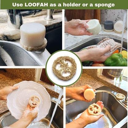 RE: Eco-Friendly Dish Washing Soap Bar with Loofah Holder - Palm Oil Free, Zero Waste, Plastic Free, Free of Artificial Dyes and Fragrance, and Citrus Scented (1 Pk, Citrus)
