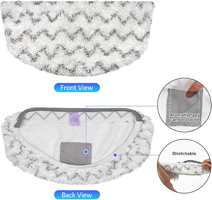 Steam Mop Replacement Pads Compatible with Bissell Powerfresh Mop Pads for Bissell 1940 1806 1544 1440 2075 2685 2814 Series Mops Resuable Floor Steamer Mop Pad Refills for Dry & Wet Cleaning, 4 Pack