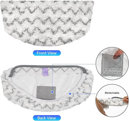 Steam Mop Replacement Pads Compatible with Bissell Powerfresh Mop Pads for Bissell 1940 1806 1544 1440 2075 2685 2814 Series Mops Resuable Floor Steamer Mop Pad Refills for Dry & Wet Cleaning, 4 Pack