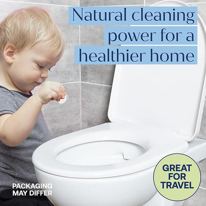 Toilet Bowl Cleaner Tablets- No Harsh Chemicals | Removes Rust & Stains | Natural Cleaning Products | Family and Pets approved Plastic-Free