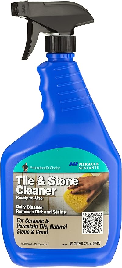 Miracle Sealants Plus QT 511 Porous Plus Sealer 32 oz Quart & TSC632OZR Tile & Stone Cleaner Spray, 32 oz