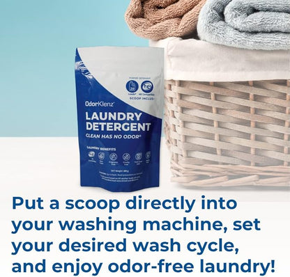 Powder Laundry Detergent, Odor and Stain Removal for clothes, towels, linens, etc., Non-toxic, Hypoallergenic, Unscented, Safe and Gentle on clothes and skin