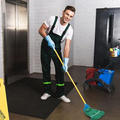 Roshtia 16 Pack Commercial Mop Head Replacements Looped End Wet Heavy Duty Mop Heads Cotton String Mops Industrial Cleaning Refills for Commercial Industrial Home(Green)