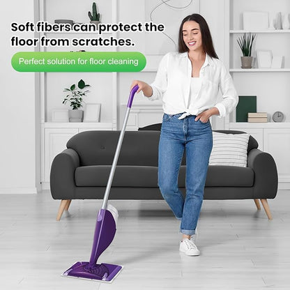 40 Count Disposable Mop Pad Replacement for Swiffer WetJet Spray Mop, Extra Strong Dirt Locking and Water Absorbent, Powerful Stain Removal