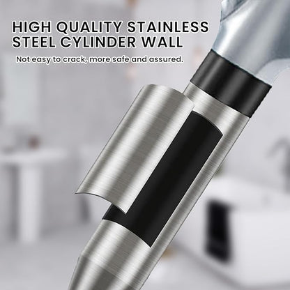Plunger Toilet Pneumatic Drain Cleaner with Real-Time Air Pressure Gauge, Sewer Snake Clog Removal Tool, High Pressure Sewer Jet Gun for Sink, Bathroom and Kitchen Plumbing