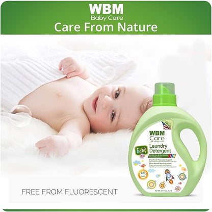 Plant-Based Laundry Detergent Liquid – 34 fl oz, 50 loads total. Eco-friendly formula for powerful cleaning, gentle on fabrics, and safe for the environment