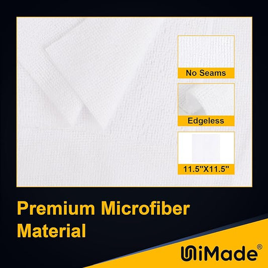 Shop Towels Rags, 150 Pack Reusable Shop Rags Bulk Microfiber Cleaning Cloth Lint Free Cleaning Towels for Car Kitchen Automotive Bar Mechanic Restaurant Garage, 11.5"x 11.5", White