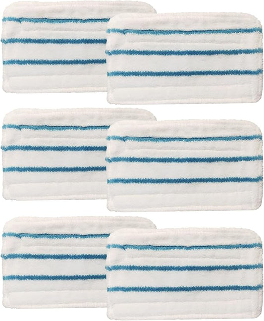 6 Packs Replacement Mop Pads Compatible with Black & Decker Steam Mop SM1600 SM1610 SMP20 Series HSMC1361SGP BDH1855SM, Microfiber Reusable Washable Mop Pads for Floor Cleaning