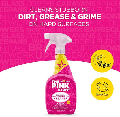 Stardrops The Pink Stuff Multi-Purpose Spray, Window & Glass Cleaner, and Bathroom Foam Spray Bundle – All-in-One Home Cleaning Solution (3-Pack)