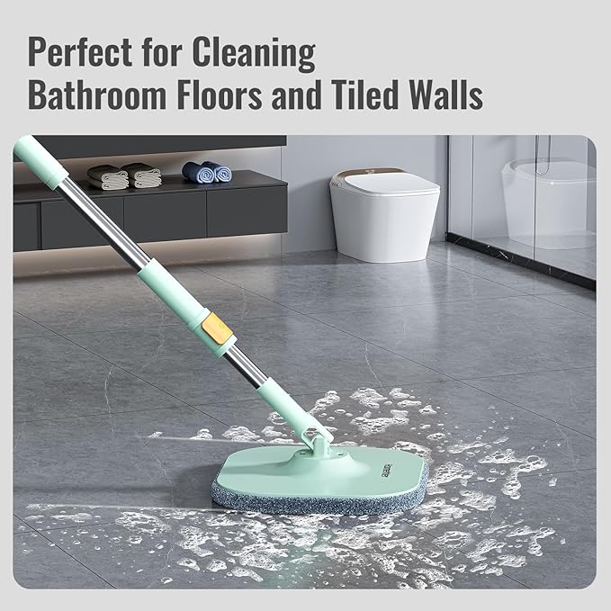 Spin Mop and Bucket Set with Detachable Inner Mop Bucket, Mops and Buckets for Floor Cleaning Includes 4 Replaceable Thick Microfiber Mop Pads