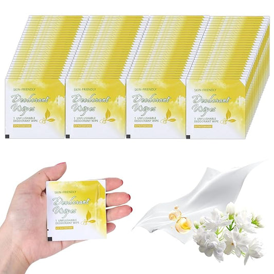 200 Pcs Deodorant Wipes Individually Wrapped Mini Deodorant Travel Size Wet Armpit Wipes Travel Deodorants Bulk for Women Men Homeless Personal Cleansing Wipe Butt Hands Face Underarm Sports(Lemon)