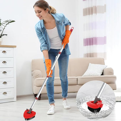 2 Pack Upgrade Scrub Brush Replacement Head Compatible with O Cedar RinseClean 2-Tank Spin Mop, Mop Replace Head Scrubber Brush,Floor Cleaning Brush More Layers of Bristles for Bathroom,Tile, Kitchen