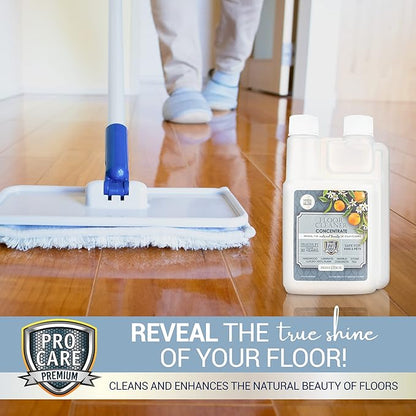 Citrus Floor Cleaner Concentrate (Made in USA) | Vinyl, Wood, Tile, Stone & Laminate Floor Cleaner For Mopping, Household Supplies, Cleaning Solution Concentrate For Kitchen & Bathroom - 8oz