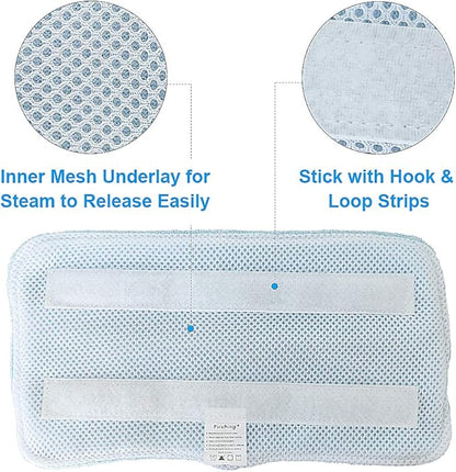 Fushing 7Pcs Steam Mop Pads, Washable Microfiber Cleaning Steamer Replacement Pads for Shark Steam & Spray Mop S3101 S3251 SK460 SK410 S3101n2 S3250 SK435CO SK140 SK141,Blue
