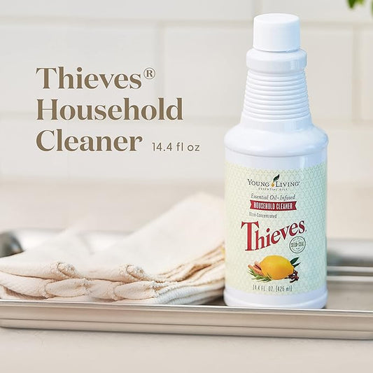 Thieves Household Cleaner | 14.4 oz | Plant-Based Multi-Surface Solution Infused with Essential Oils | Dilute for Floors, Carpets, Glass, Counters, Appliances, and General Home Cleaning