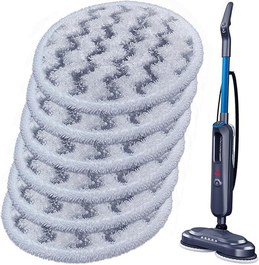 3897A Rotating Mop Pads Replacement Compatible with Bissell SpinWave SmartSteam Scrubbing Steam Mop-6 PACK
