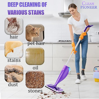 6 Pack Reusable Mop Replacement Pads Compatible with Swiffer Wet Jet Spray Mop, Microfiber Wet Jet Refills for Swiffer 10-12 inch Pads for Dry Wet Mopping Cloths