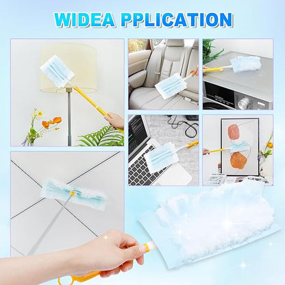 Duster Refill Compatible with Swiffer Hand Duster, 30 Count Unscented Disposable Heavy Duty Duster Refills, Dusters Refills for Cleaning, Blinds & Ceiling Fan (Handle is Not Included)