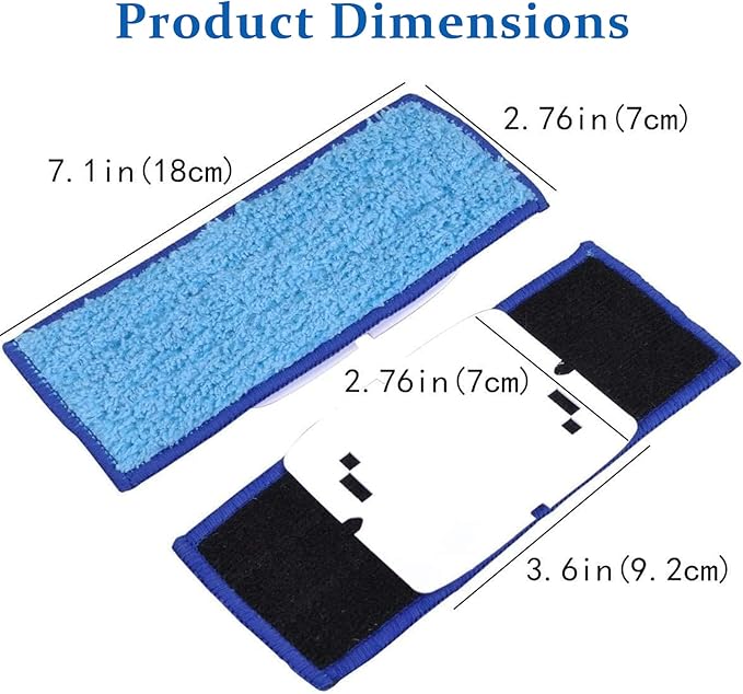 6 Pack Mopping Pads for iRobot Braava Jet 240 241 245 (2 Wet Pads, 2 Damp Pads, 2 Dry Pads), Washable and Reusable