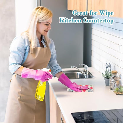 Lucomb Swedish Dishcloths for Kitchen Dishes, 8 Pack Reusable Cleaning Cloths Replace Paper Towels Swedish Towels Cleaning Rags Eco Friendly Biodegradable for Home Office Wipes