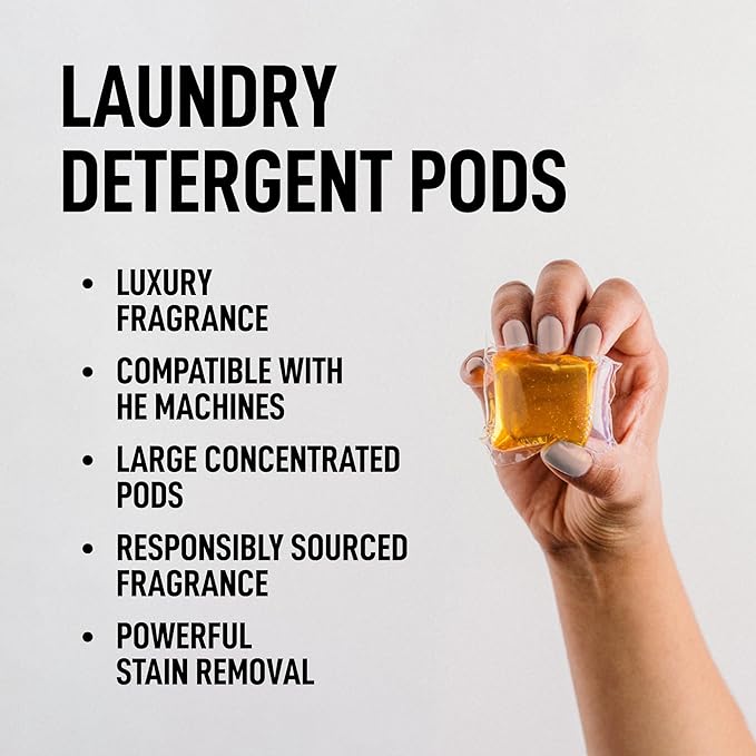 Laundry Sauce Bundle Set Luxury Scented Detergent Pods & Scent Booster Bundle and Fabric Softener, Sophisticated Fragrances (Italian Bergamot)