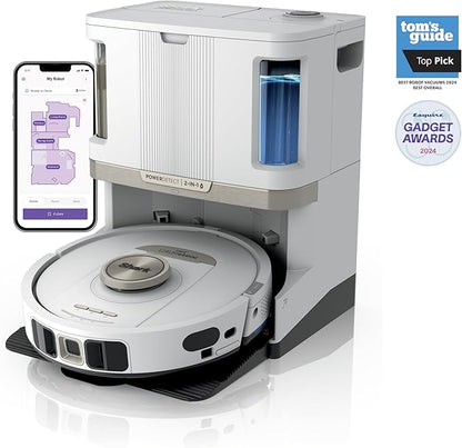 Shark Robot Vacuum & Mop Combo, PowerDetect NeverTouch Pro, Self-Emptying, Self-Refill with Self-Clean Pad Wash & Dry, 60-Day Debris Capacity, 30-Day Refill Tank, 5 PowerDetect Technologies, AV2800ZE