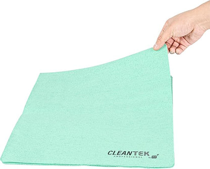 Restaurantware-Clean Tek Professional 13 x 15 Inch Cleaning Cloths, 5 Reusable Cloth Towels - Machine Washable, Absorbent, Green PVA Microfiber Cleaning Rags, Fast Drying,For Windows Or Cars