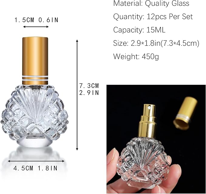 YU FENG Refillable Empty Perfume Spray Bottle Bundle