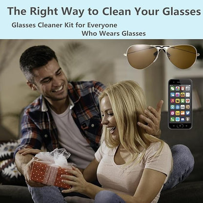 ANEWSIR Glasses Cleaner,Screen Cleaner,Portable Lens Cleaner Spray for Eyeglasses,Screen Cleaner Spray Wipe Kit for Phones/Glasses Cleaner Lens Cleaning,Alcohol Free,Color Image Series A-046 New