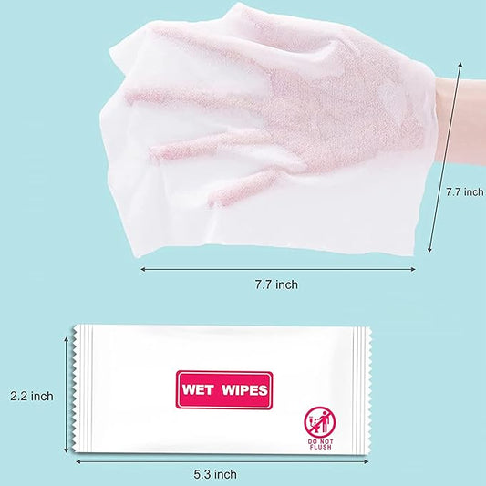 200 pcs Wet Wipes Individually Wrapped, Travel Wipes, Clean Wipe Individual Wipes Bulk for Travel for Hands, Face Cleaning