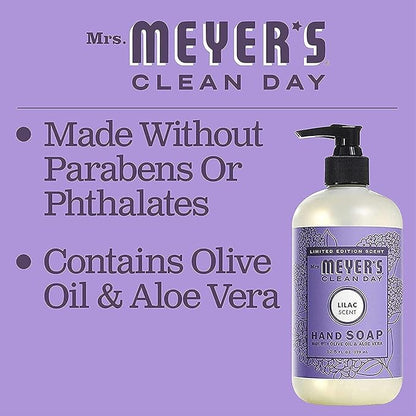 MRS. MEYER'S CLEAN DAY Variety, 1 Mrs. Meyer's Liquid Hand Soap, 12.5 OZ, 1 Mrs. Meyer's Liquid Dish Soap, 16 OZ, 1 CT (Lilac)