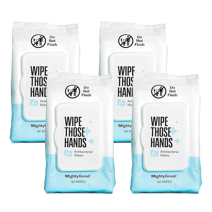 Wipe Those Hands 168 Count Alcohol Free Wipes (4 count 42 wipes each)