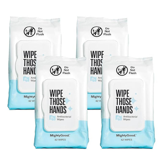 Wipe Those Hands 168 Count Alcohol Free Wipes (4 count 42 wipes each)