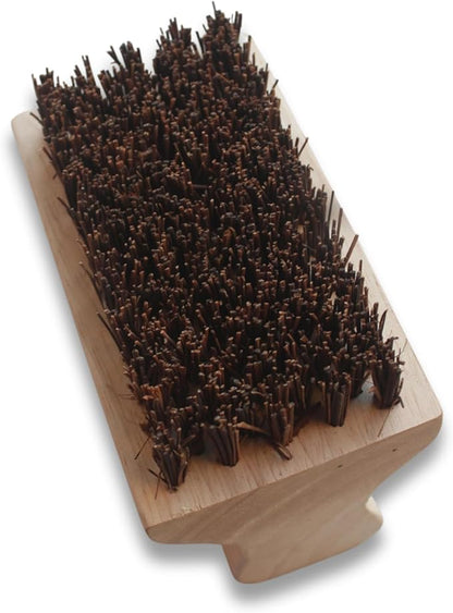 Eco-Friendly BBQ Grill Brush/Scrubber Palmyra (Safe-Contains No Metal Bristles), Beige