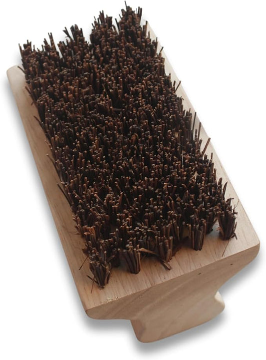 Eco-Friendly BBQ Grill Brush/Scrubber Palmyra (Safe-Contains No Metal Bristles), Beige