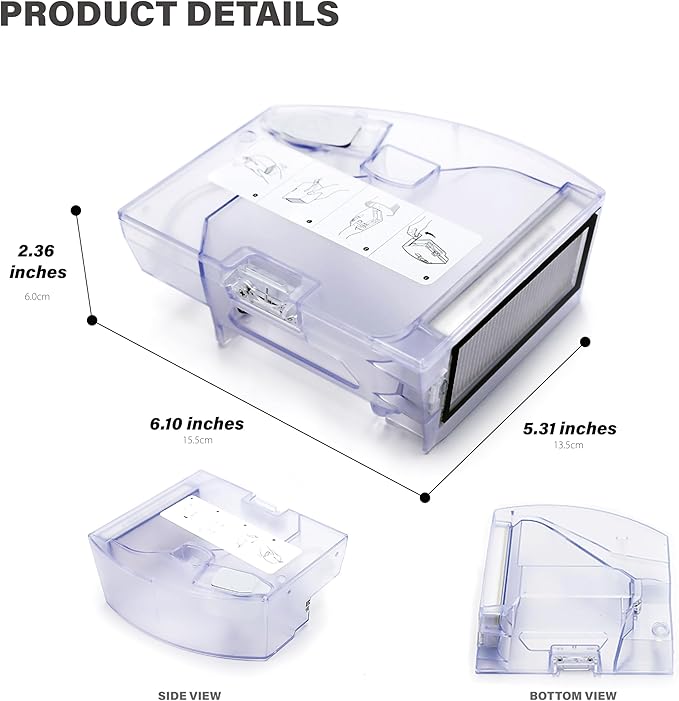 Robot Vacuum Accessories Fit For Roborock Q7 Max +,Q7 Max, Vacuum Replacement Parts Fit For Roborock Q7 Max Plus, Filter& Mop Pads& Vacuum Bags& Dustbin (Reservoir)