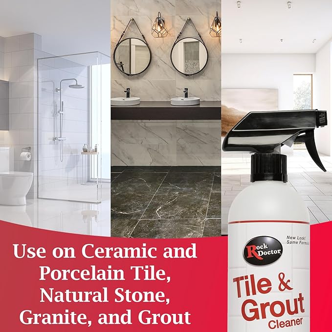 Rock Doctor Tile and Grout 24oz.Rock Doctor Natural Tile and Grout Cleaner, Remove Stains Dirt, Oil, and Soap Scum, Heavy Duty Non-Abrasive Tile Cleaner, Natural Formula, Pack of 2 2/pack