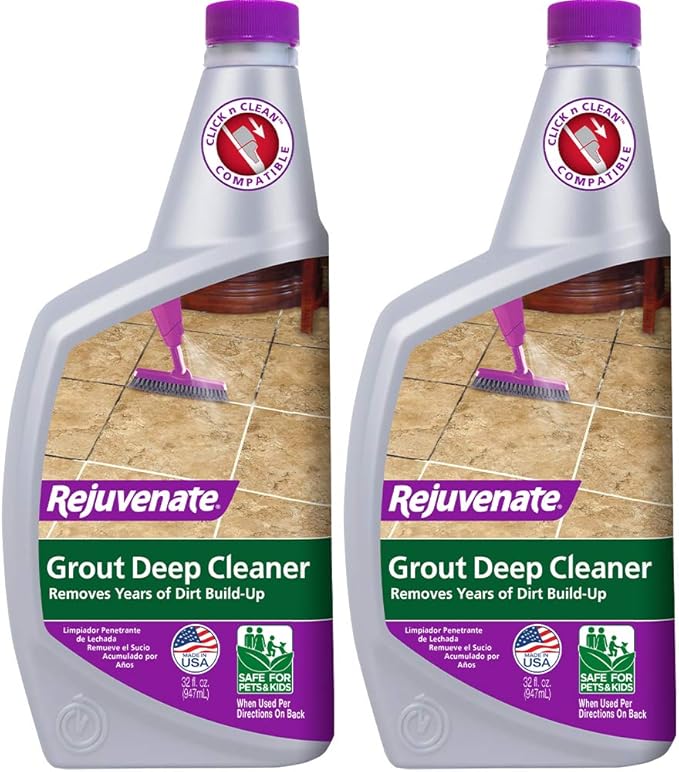 Rejuvenate Grout Deep Cleaner Cleaning Formula Instantly Removes Years of Dirt Build-Up to Restore Grout to the Original Color (32 fl oz x 2 Pack)