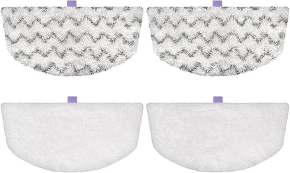 Steam Mop Replacement Pads Compatible with Bissell Powerfresh Mop Pads for Bissell 1940 1806 1544 1440 2075 2685 2814 Series Mops Resuable Floor Steamer Mop Pad Refills for Dry & Wet Cleaning, 4 Pack