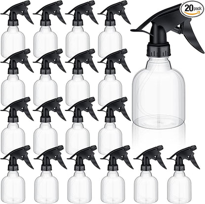 20 Pieces Plastic Spray Bottles Bulk 8 oz/250ml Small Spray Bottles Empty Spray Bottles Sprayer for Hair Mister Spray Bottle Watering Plants Showering Pets