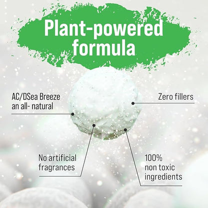 Rockin' Green Laundry Detergent, Plant based, All Natural Laundry Detergent Powder, Vegan and Biodegradable Odor Fighter, Safe for Sensitive Skin (Active Wear 90 Loads - AC/DSea Breeze)