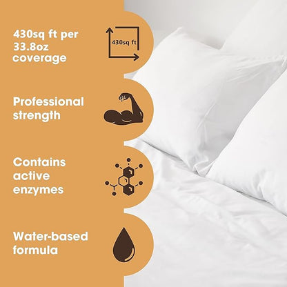 Furniture Clinic Stain & Odor Eliminator | Pee & Vomit Smell Removal for Dog, Cat, Pet and Human Messes & Accidents | Enzyme Activated Spray | Use on Furniture, Carpet, Mattresses & More (5L / 169 Oz)