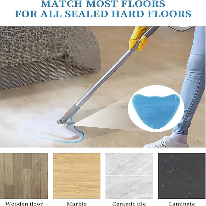 3 Pack Reusable Replacement Refills Steam Mop Pads Compatible with Hoover WH01100 WH20200, Microfiber Washable Cleaning Pads Fits for Vax S2 S2C S3 S3S, 12.6×8.7Inch