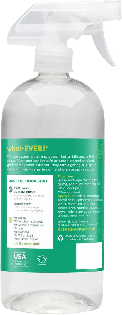 Better Life Natural All-Purpose Cleaner, Clary Sage & Citrus, 32 oz