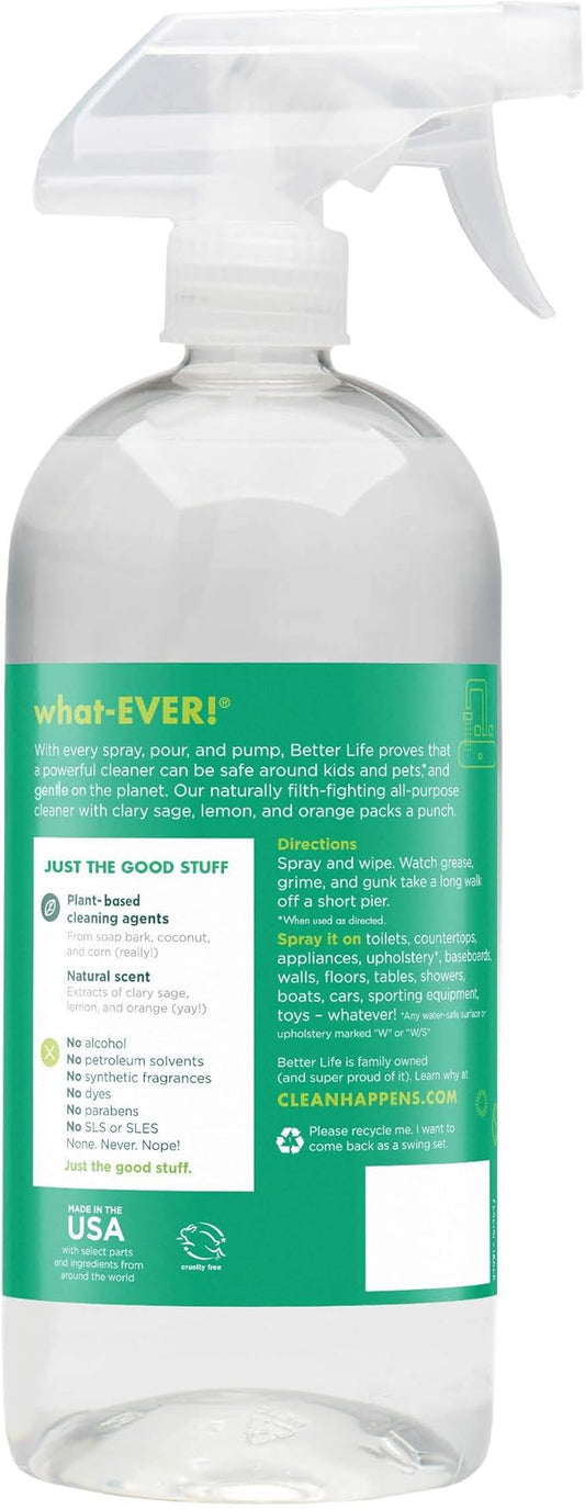 Better Life Natural All-Purpose Cleaner, Clary Sage & Citrus, 32 oz