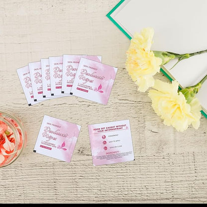 200 Pcs Deodorant Wipes Individually Wrapped Mini Deodorant Travel Size Wet Armpit Wipes Travel Deodorants Bulk for Women Men Homeless Personal Cleansing Wipe Butt Hands Face Underarm Sports(Rose)
