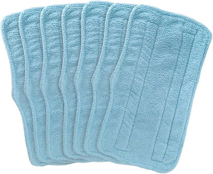Fushing 7Pcs Steam Mop Pads, Washable Microfiber Cleaning Steamer Replacement Pads for Shark Steam & Spray Mop S3101 S3251 SK460 SK410 S3101n2 S3250 SK435CO SK140 SK141,Blue