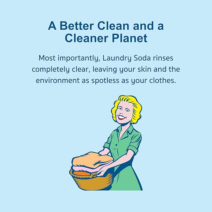 Nellie's Laundry Soda - Concentrated Laundry Detergent Powder - 200 Loads - Gentle on Skin and Environment - Fragrance-Free - (Made in Canada)