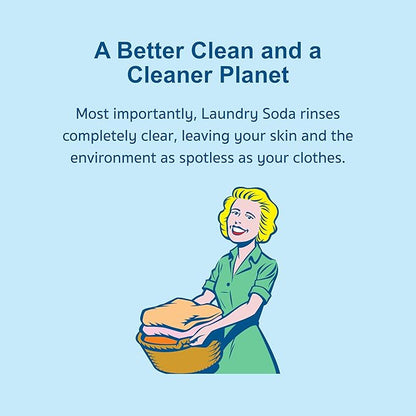 Nellie's Laundry Soda - Concentrated Laundry Detergent Powder - 200 Loads - Gentle on Skin and Environment - Fragrance-Free - (Made in Canada)